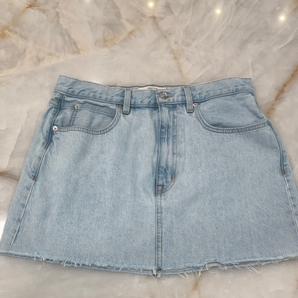SLVRLAKE Sky Blue Denim Mini Skirt